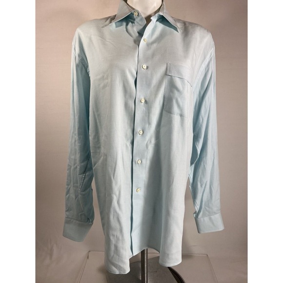 Tommy Bahama Other - Island‎ Dress Shirt Mens 16 Tommy Bahama Blue Long Sleeve Button Front Casual